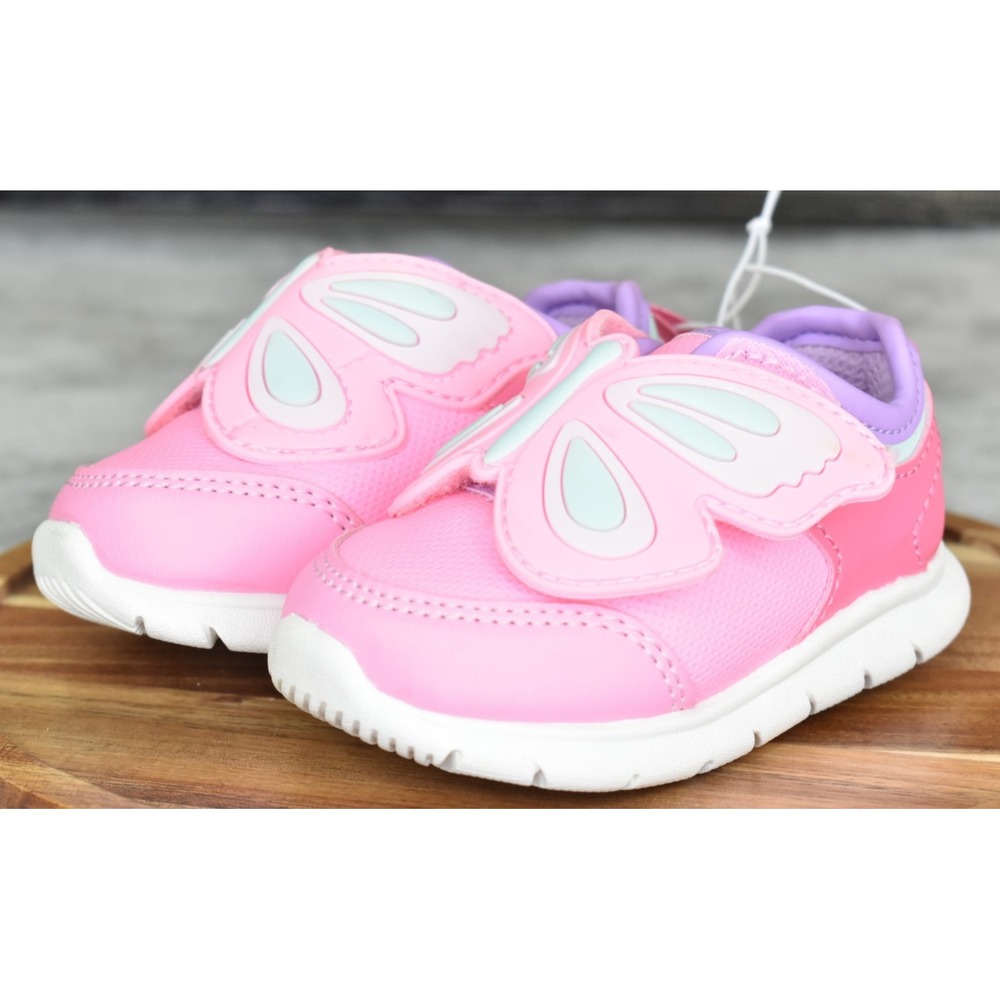 Carter's Just One You Toddler Girls Butterfly Pink First Size 3 Walker Sneakers